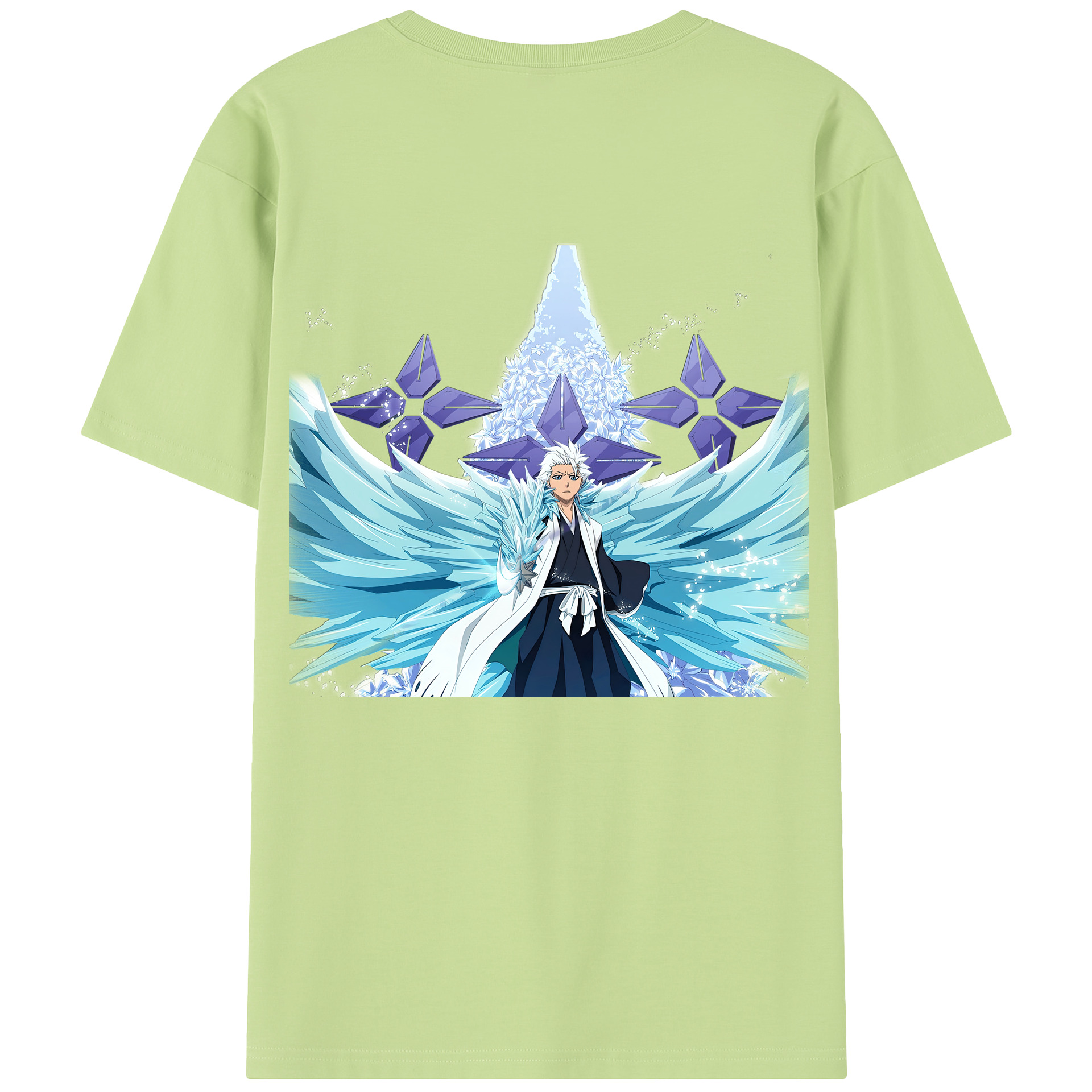 （画像用） ブリーチ 日番谷冬獅郎（ひつがや とうしろう） BLEACH Hitsugaya Toushirou 綿100％半袖Tシャツ（背面プリント）